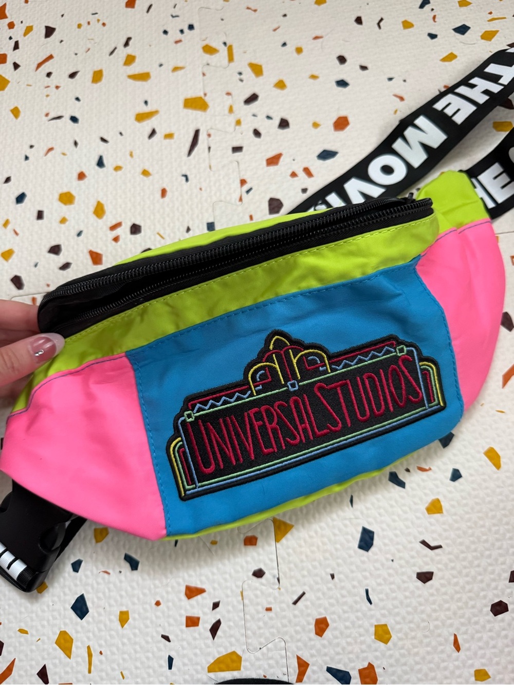 Universal Studios Neon Pink & Blue Fanny Pack